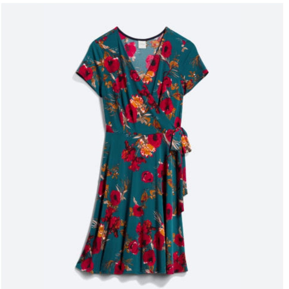 Kaileigh Arnett Faux Wrap Knit Dress